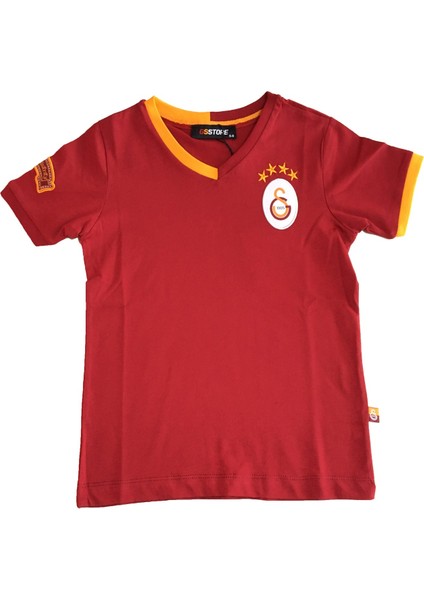 GS Store Galatasaray Çocuk Lisanslı Armalı Kırmızı Tshirt C12005