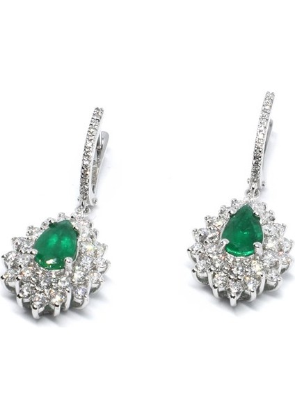 4,78 Ct. Pırlanta Zümrüt Küpe fırsatları