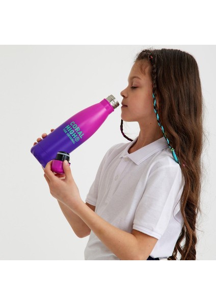Pembe Mor Renk Geçişli Çelik Termos 500 ml 11935