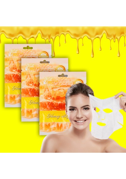 3 Adet Bal Ipek Yüz Maskesi Nemlendirici Beyazlatma Yüz Maskesi XLM96 fiyatları