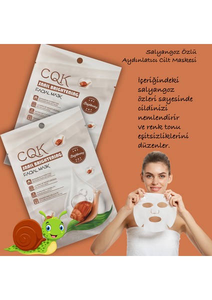 5 Adet Salyangoz Maskesi Aydınlatıcı Hidrasyon Centella Asiatica Snail Brightening XLM106