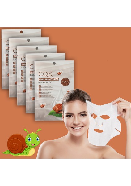 5 Adet Salyangoz Maskesi Aydınlatıcı Hidrasyon Centella Asiatica Snail Brightening XLM106