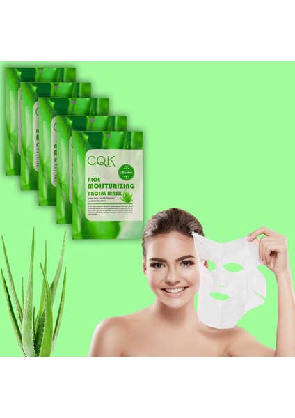 5 Adet Aloe Vera Nem Bombası Nemlendirici Sıkılaştırıcı Yüz Kağıt Maske XLM175