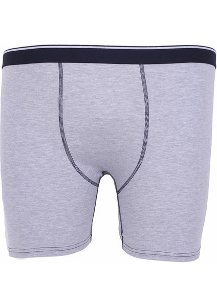 Mocgrande Erkek Büyük Beden Likralı Uzun Paça Boxer 11906 Grı Melanj