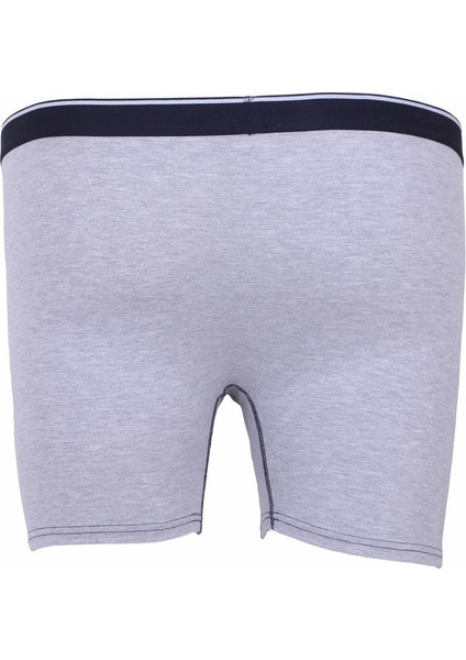 Mocgrande Erkek Büyük Beden Likralı Uzun Paça Boxer 11906 Grı Melanj modelleri