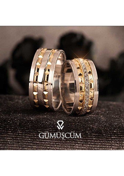 Paris Gümüş Alyans Modeli Altın Kaplama Bay Alyans fiyatları