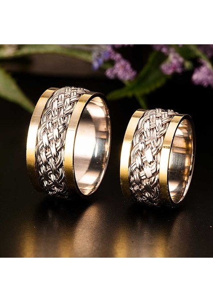 Örgü Gümüş Alyans Modeli Altın Kaplama Bay Alyans fiyatları