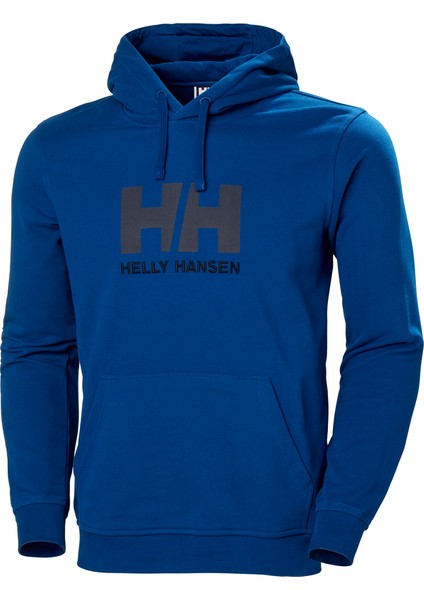 Helly Hansen HH Logo Hoodie Erkek Lacivert Kapüşonlu Sweatshirt