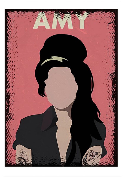 Amy Winehouse Tasarım Mdf Tablo 22CM x 30CM