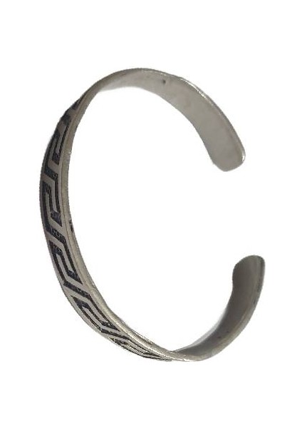 Antik Çelik Gümüş Kaplama Labirent Desenli Unısex Bileklik fiyatları