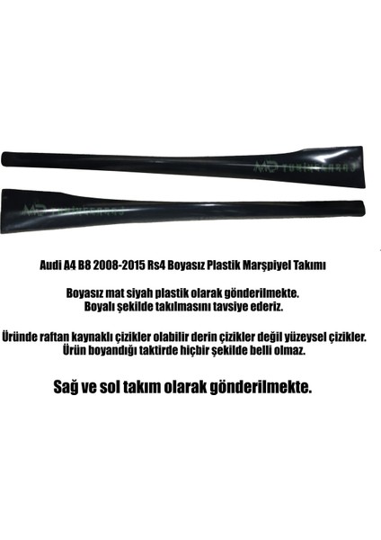 Audi A4 B8 2008-2015 Rs4 Boyasız Plastik Marşpiyel Takımı