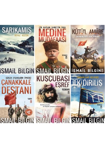 Kutü'l Amare - Kuşçubaşı Eşref - Medine Müdafaası - Sarıkamış - 6 Kitap Set - İsmail Bilgin