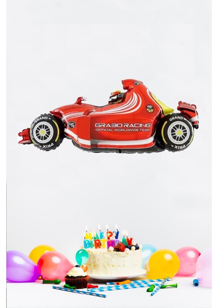 Formula Yarış Arabası Folyo Balon Doğum Günü Balonları