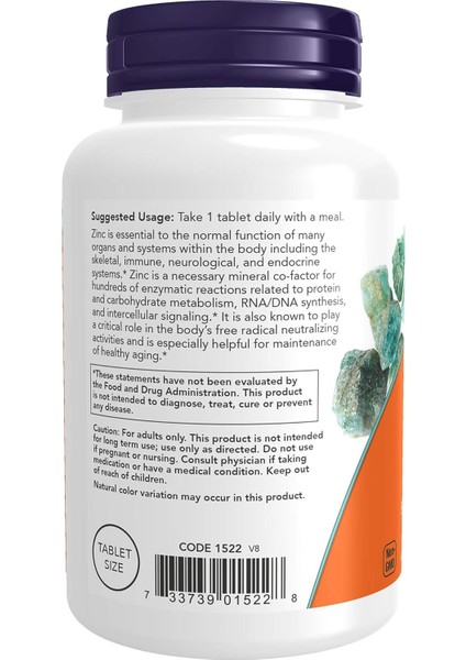 Zinc 50 mg 250 Tablet modelleri