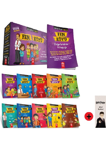 3. 4. Sınıf Hikaye Kitabı Seti Fen Köyü Yeni + Kişiye Özel Isimli Harry Potter Kitap Ayracı