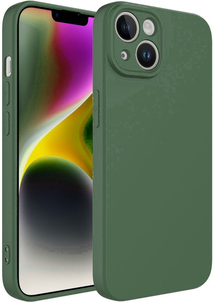 iPhone 14 Uyumlu Liquid Serisi Içi Kadife Lansman Silikon Kılıf