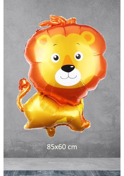 Aslan Kral Büyük Folyo Balon Safari Doğum Günü Süsleri