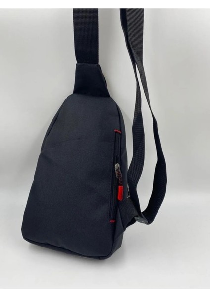 Kırmızı Çizgi Detaylı Suya Dayanıklı Unisex Bodybag Çanta (3473)