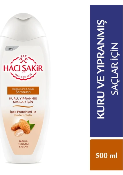 Hacı Şakir Şampuan Badem 2 in 1 Arada 500 ml