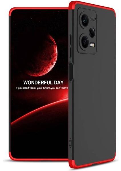 Xiaomi Redmi Note 12 Pro 5g ile Uyumlu Kılıf 3 Parçalı Tam Koruma Dayanıklı Soft Ince Kılıf