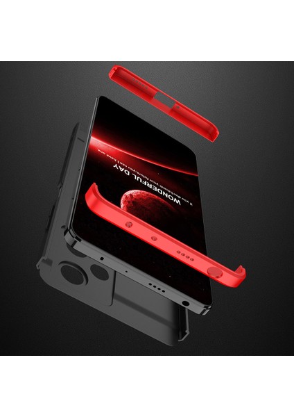 Xiaomi Redmi Note 12 Pro 5g ile Uyumlu Kılıf 3 Parçalı Tam Koruma Dayanıklı Soft Ince Kılıf