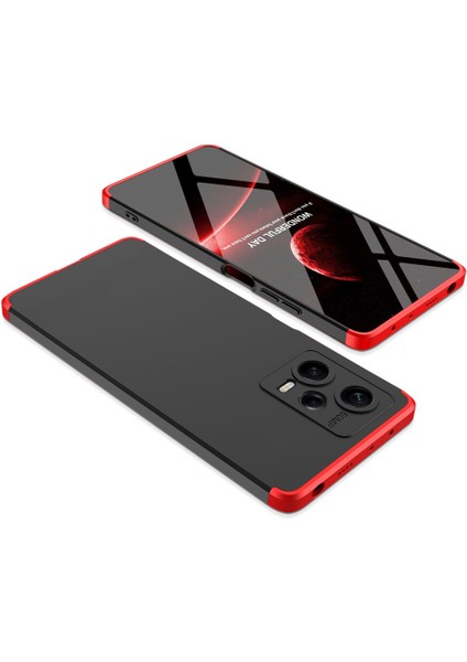 Xiaomi Redmi Note 12 Pro 5g ile Uyumlu Kılıf 3 Parçalı Tam Koruma Dayanıklı Soft Ince Kılıf