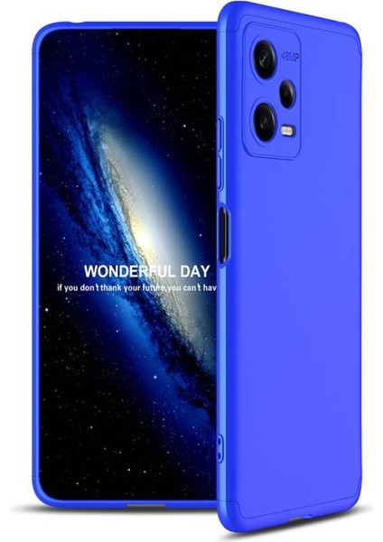 Xiaomi Redmi Note 12 5g ile Uyumlu Kılıf 3 Parçalı Tam Koruma Dayanıklı Soft Ince Kılıf