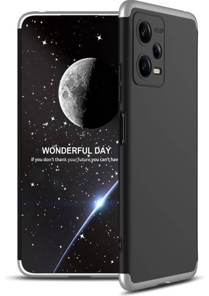 Xiaomi Redmi Note 12 5g ile Uyumlu Kılıf 3 Parçalı Tam Koruma Dayanıklı Soft Ince Kılıf