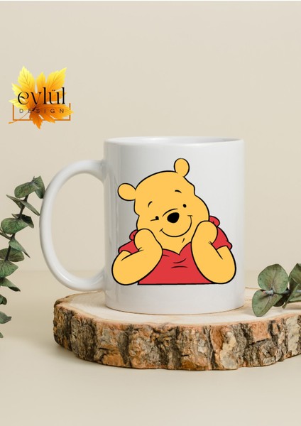 Winnie The Pooh Temalı Sevimli Eğlenceli Özel Tasarım Baskılı Kupa Bardak