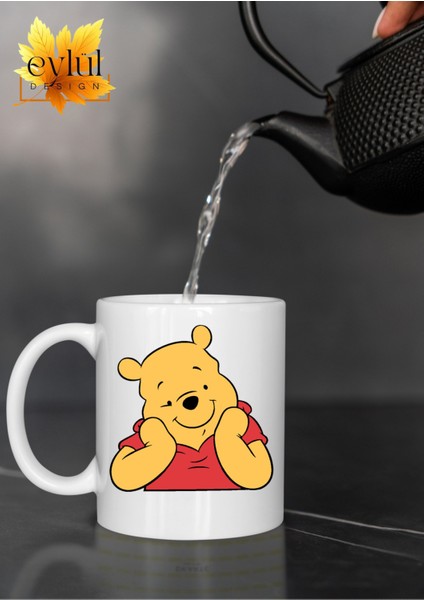 Winnie The Pooh Temalı Sevimli Eğlenceli Özel Tasarım Baskılı Kupa Bardak