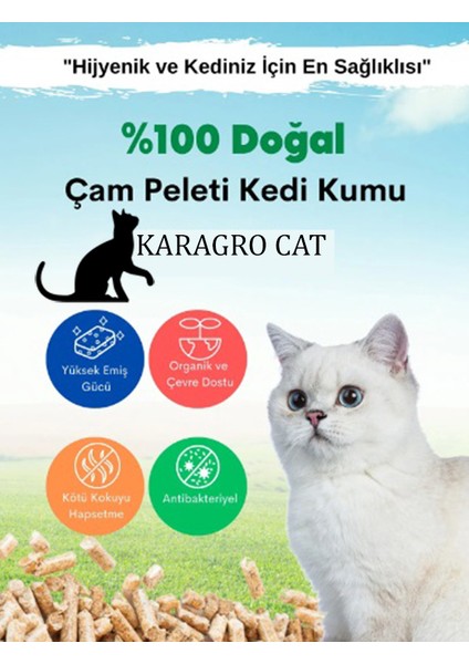 Kedi Kumu Doğal Tozsuz Çam Peleti 40 Lt (20 Kg) ÇAMPELET20KG