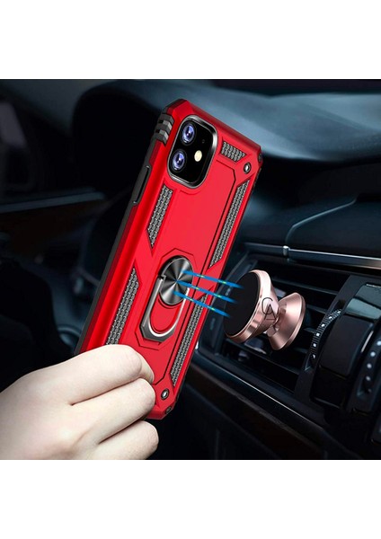 Apple iPhone 13 Pro ile Uyumlu Kılıf Tam Koruma Yüzüklü Standlı Tank Gövdeli Telefon Kılıfı Kapak fırsatları