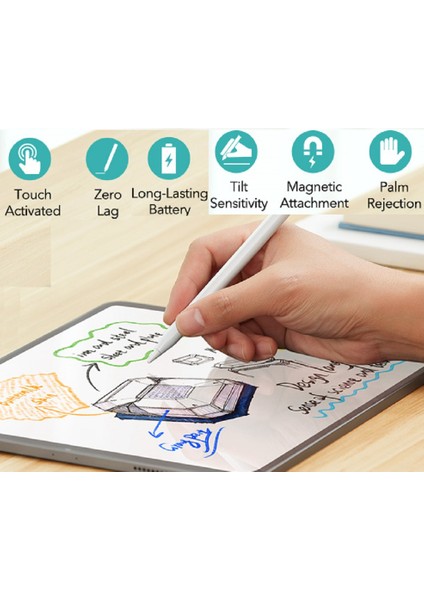 Apple Pencil iPad Uyumlu Apple Pencil 2. Nesil Tablet Telefon Kalemi Pencil 2. Nesil