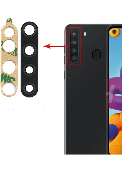 Galaxy A21 Kamera Lensi Camı SM-A215F