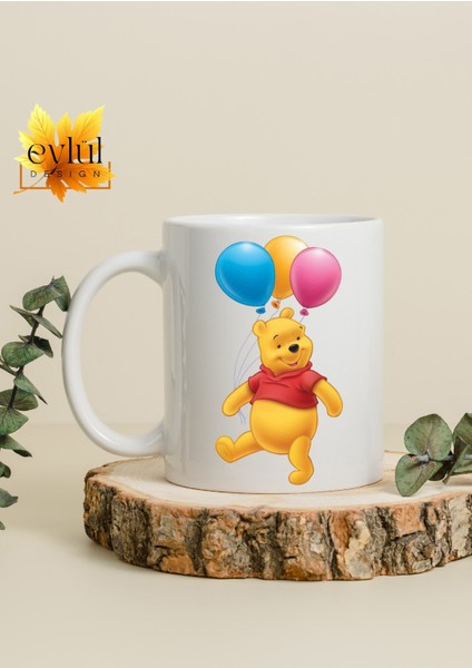 Winnie The Pooh Temalı Sevimli Eğlenceli Özel Tasarım Baskılı Kupa Bardak fiyatları