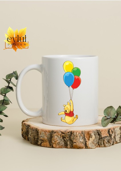 Winnie The Pooh Temalı Sevimli Eğlenceli Özel Tasarım Baskılı Kupa Bardak