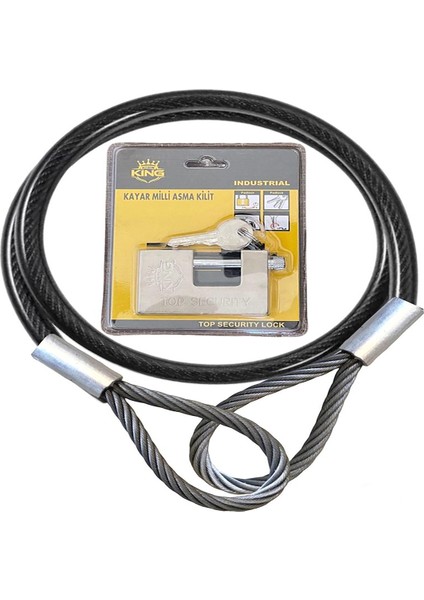 Motorsiklet 1,3 Metre 16 mm Kesilmez Çelik Halat Motorsiklet Bağlama Halatı Motorsiklet Zincir Kilit