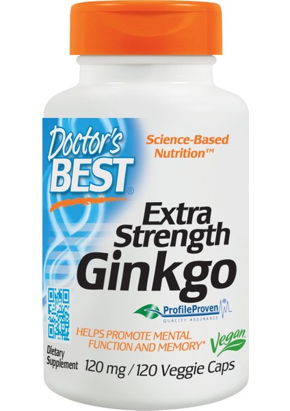 Doctor's Best, Extra Strength Ginkgo biloba 120 mg 120 Veggie Caps