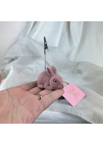 Gri Mavi - Antik Pembe Tavşan 2'li Not Tutucu Set, Fotoğraf Tutucu indirimleri