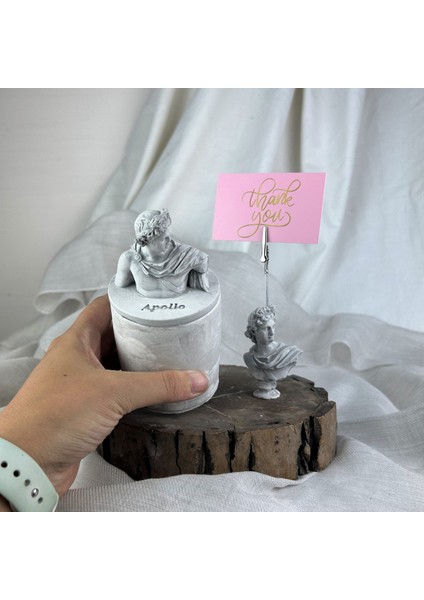 Gri Eskitme Apollo Kapaklı Kutu ve Not Tutucu 2'li Dekoratif Set fiyatları