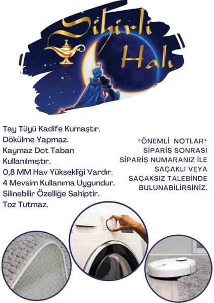 Dijital Baskı Yıkanabilir Dot Taban Kaymaz Taban Halı Yeşil HK168