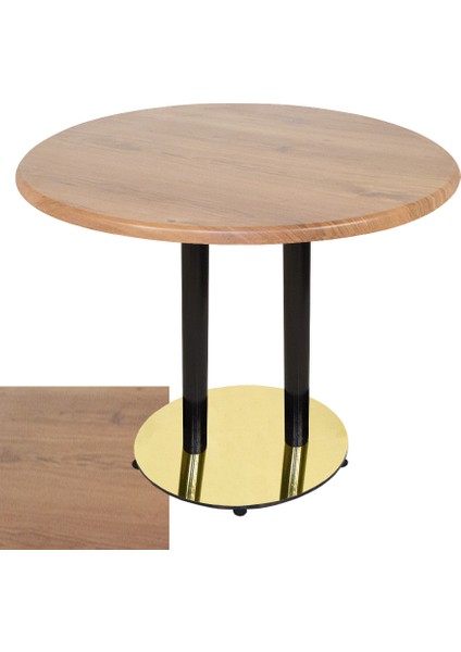 Karanfil Gold Mega Werzalit Yuvarlak Mutfak Masası (107CM) - (Novagento)