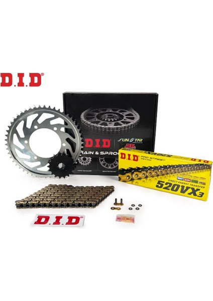 -Jt 2013-2020 Honda Nc 750D Integra Uyumlu Zincir Dişli Set Gold (Sarı) Renk