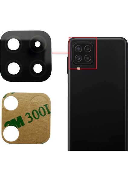 Uyumlu Galaxy A22 Kamera Lensi Camı SM-A225F