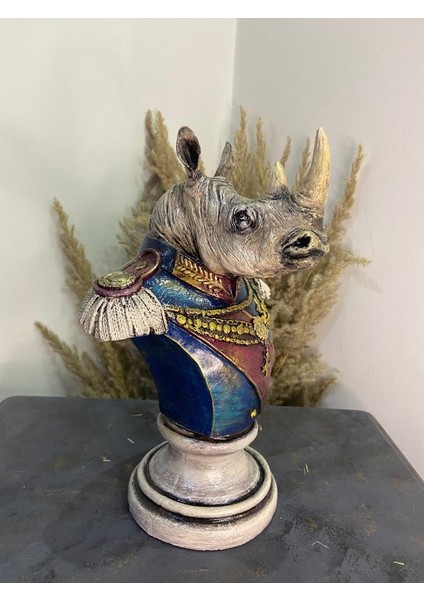 Kont Gergedan Polyester Dekoratif Obje