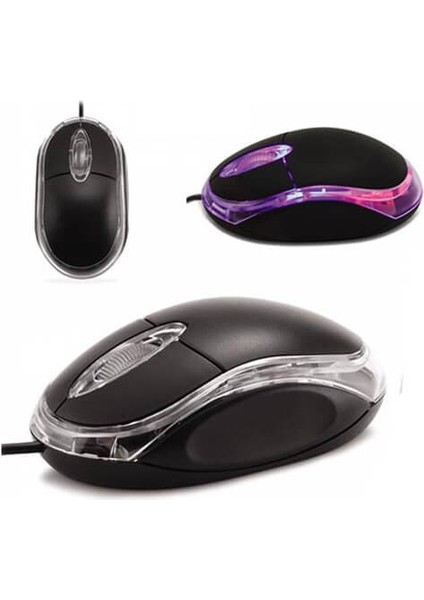 WZ-800 Optik USB Mouse Kırmızı Işıklı Mini USB Maus