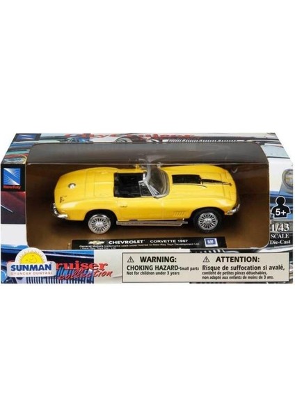 1:43 Chevrolet Corvette 1967 Model Araba