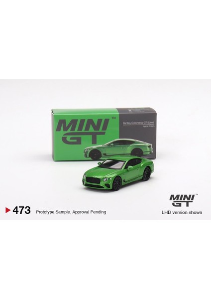 473 Bentley Continental Gt Speed 2022 Apple Green 1:64 Model Araba