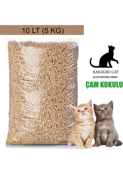 Kedi Kumu Doğal Tozsuz Çam Peleti 10 Lt (5 Kg) ÇAMPELET5KG