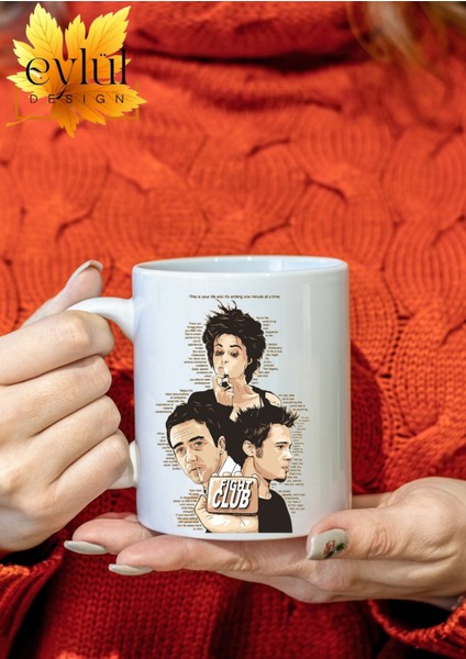 Fight Club Temalı Özel Tasarım Baskılı Kupa Bardak